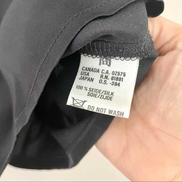 Vintage Escada Black 100% Silk Shell Blouse Spaghetti Strap Top 36 - Picture 5 of 7